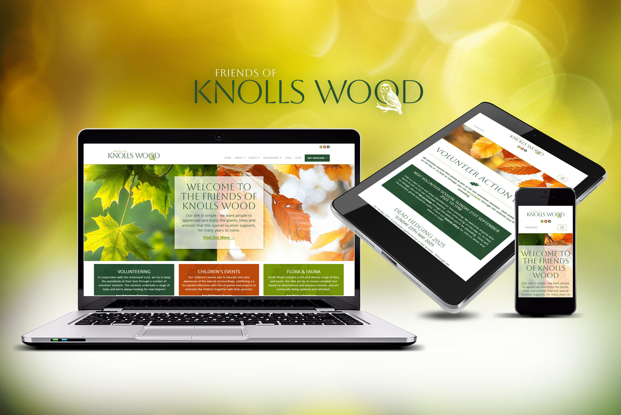 Knolls Wood - Logo and website