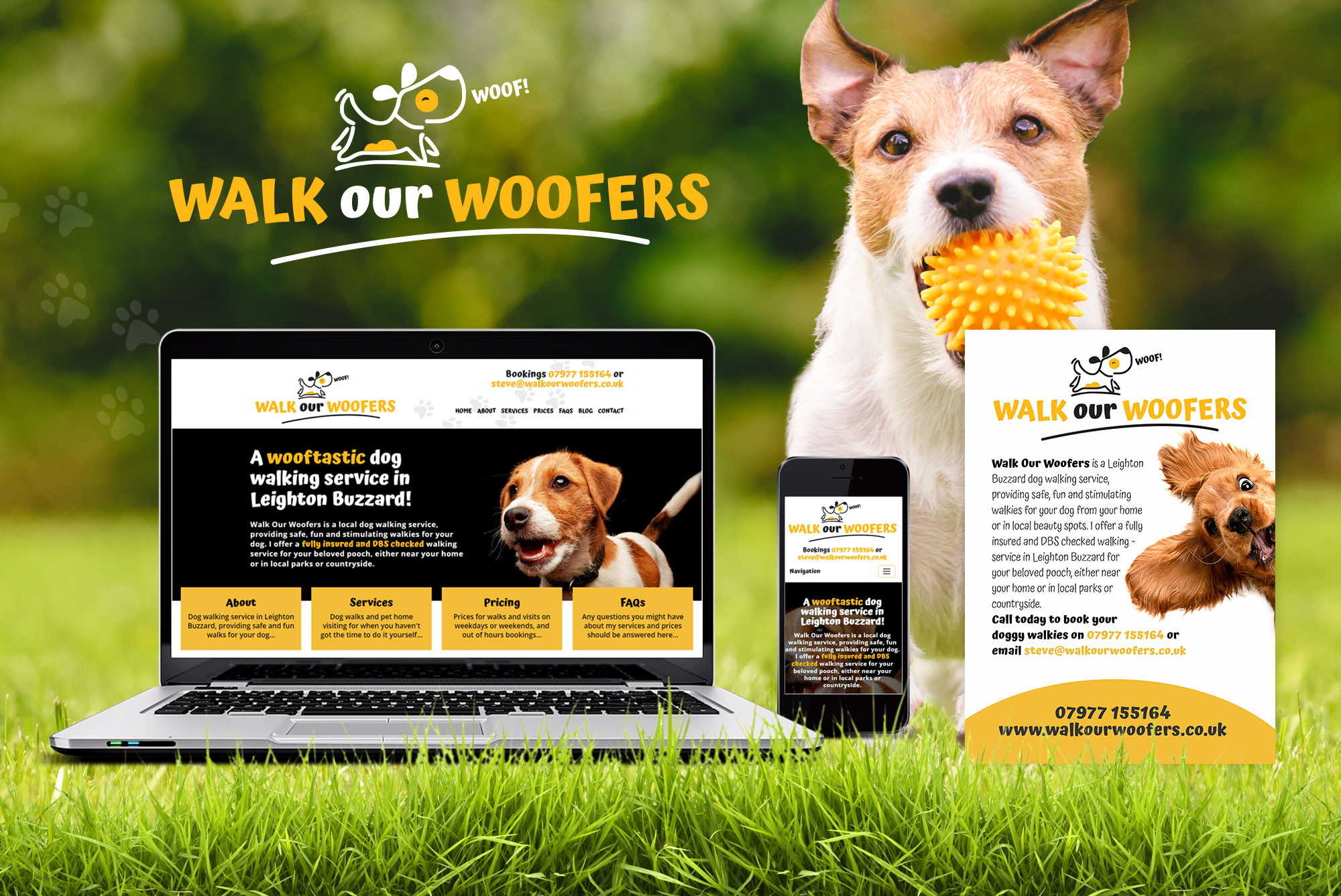 Walk Our Woofers - Logo, website, business stationery & brochure